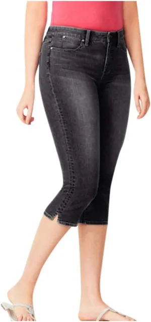 Womens Capri Jeans High Waisted Straight Leg Skinny Y2k Denim Jeans Caual Stretchy Waist Cropped Slim Petite Jeans