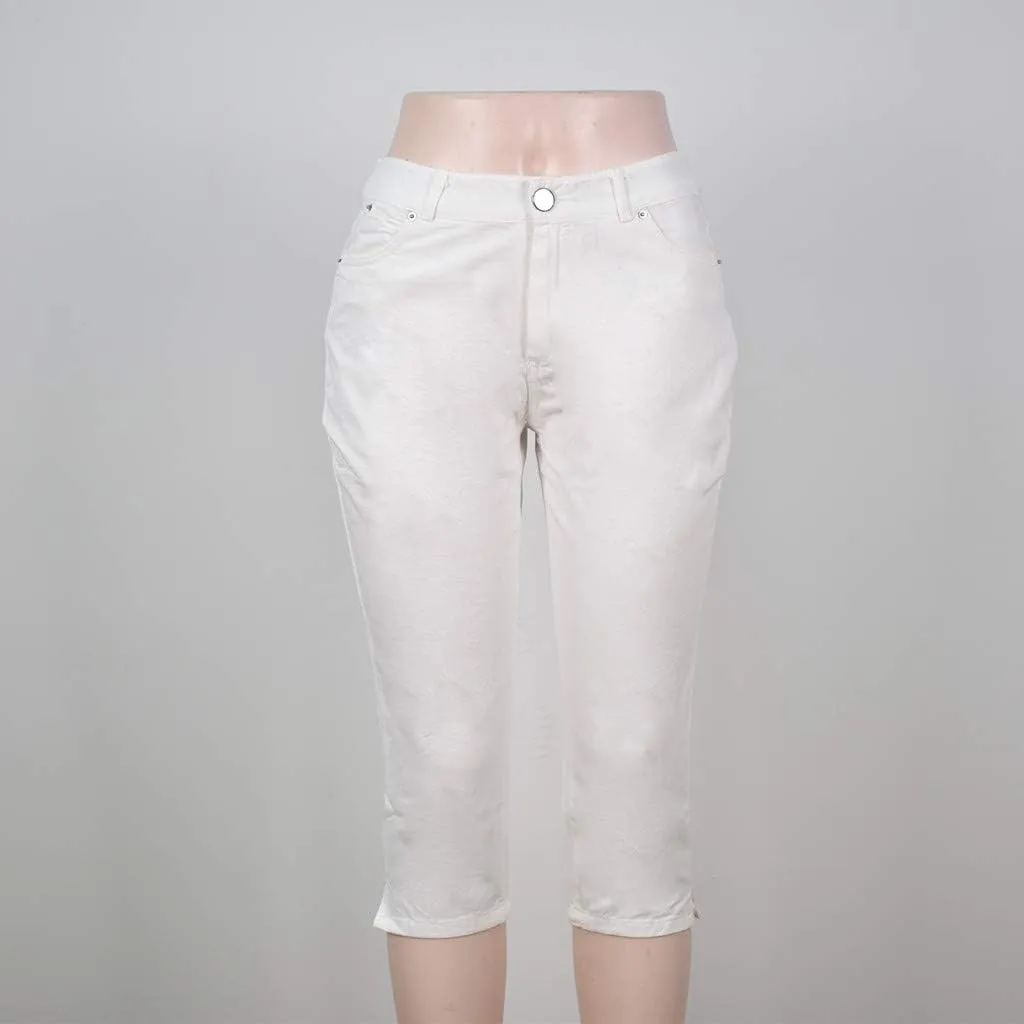 Womens Capri Jeans High Waisted Straight Leg Skinny Y2k Denim Jeans Caual Stretchy Waist Cropped Slim Petite Jeans