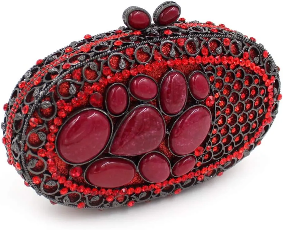 Womens Chain Evening-Bag Rhinestone Wedding Clutch-Purse Luxury Handbag