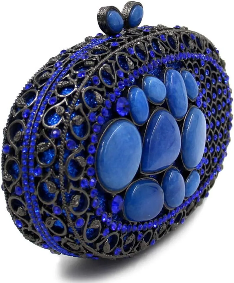 Womens Chain Evening-Bag Rhinestone Wedding Clutch-Purse Luxury Handbag
