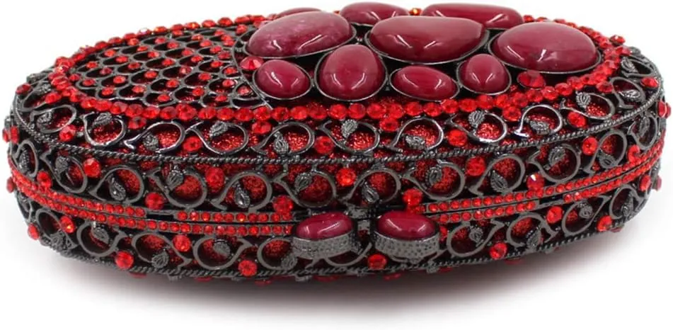 Womens Chain Evening-Bag Rhinestone Wedding Clutch-Purse Luxury Handbag