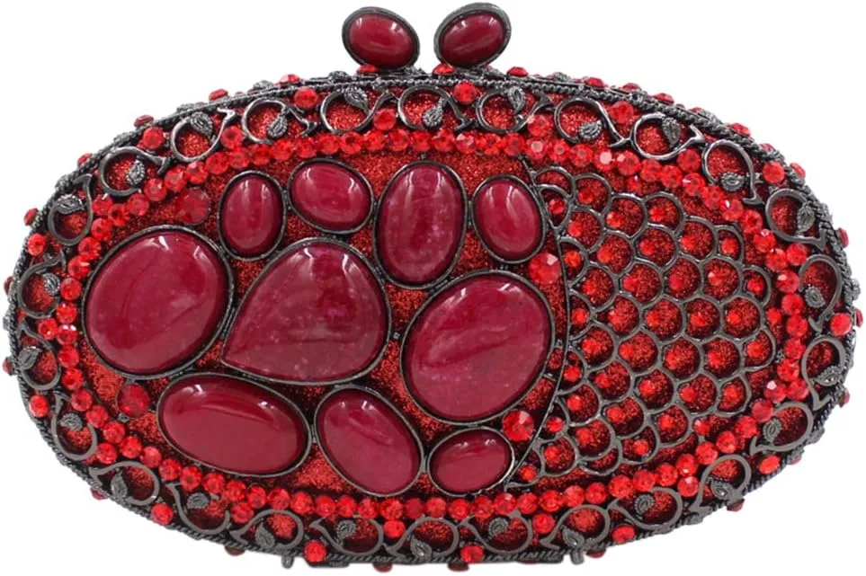 Womens Chain Evening-Bag Rhinestone Wedding Clutch-Purse Luxury Handbag