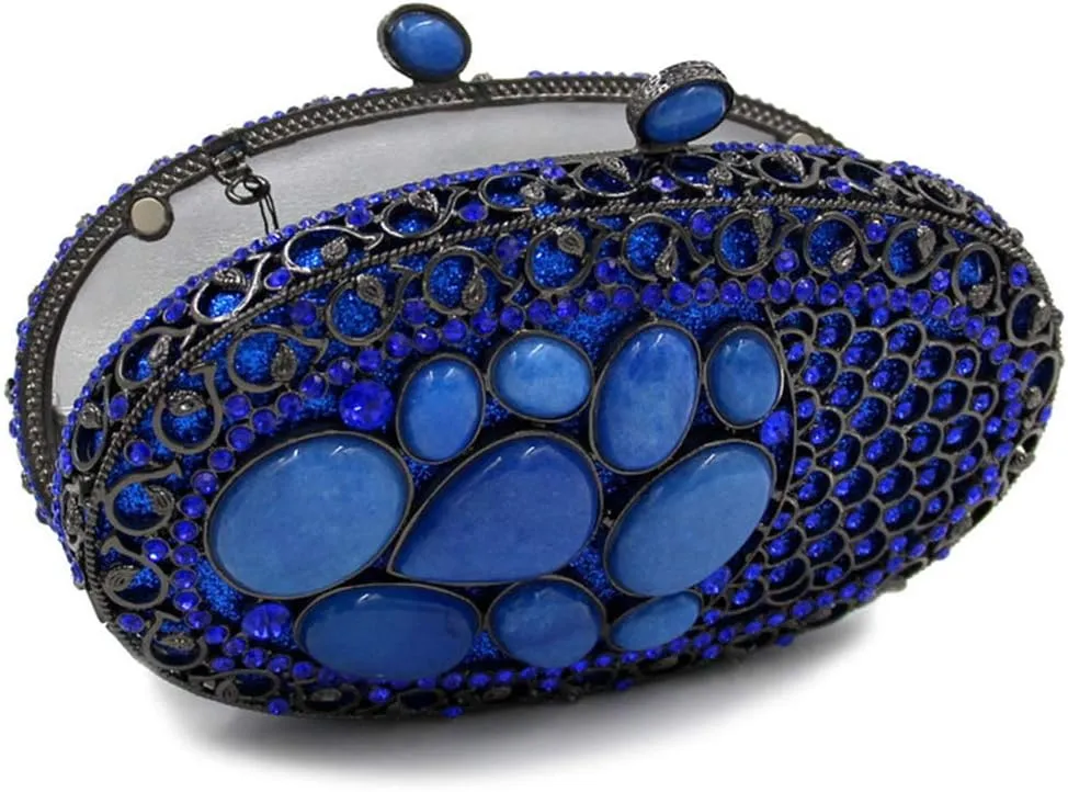 Womens Chain Evening-Bag Rhinestone Wedding Clutch-Purse Luxury Handbag