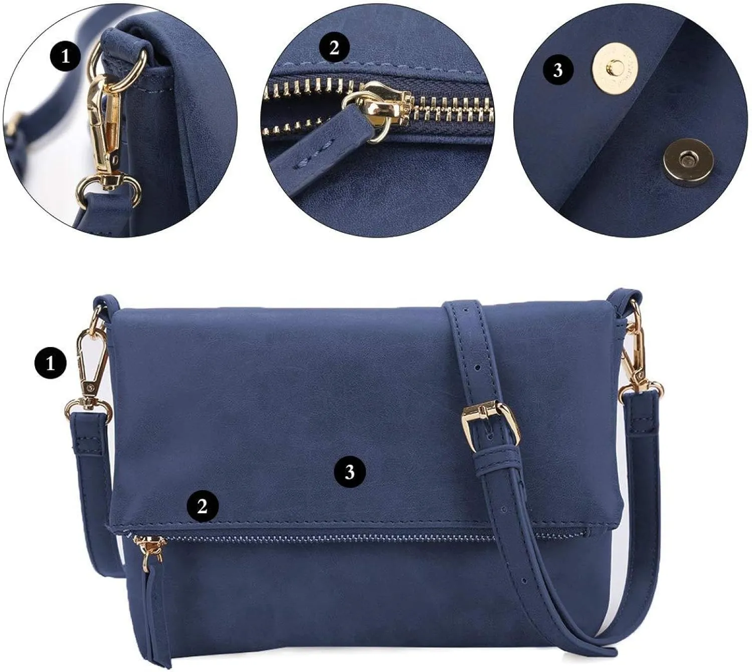 Women's Crossbody Bag, Envelope, Flap Saddle Bag, Large Capacity Shoulder Bag