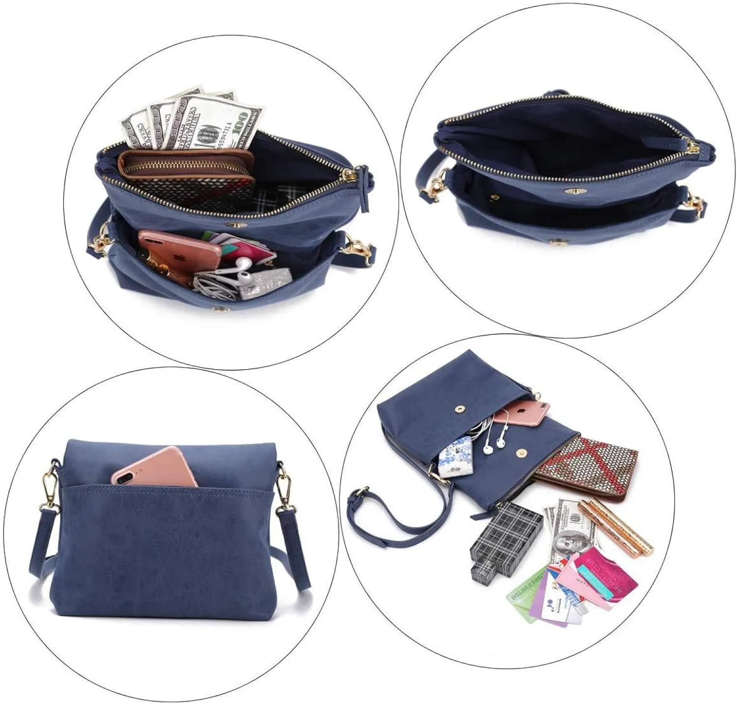 Women's Crossbody Bag, Envelope, Flap Saddle Bag, Large Capacity Shoulder Bag