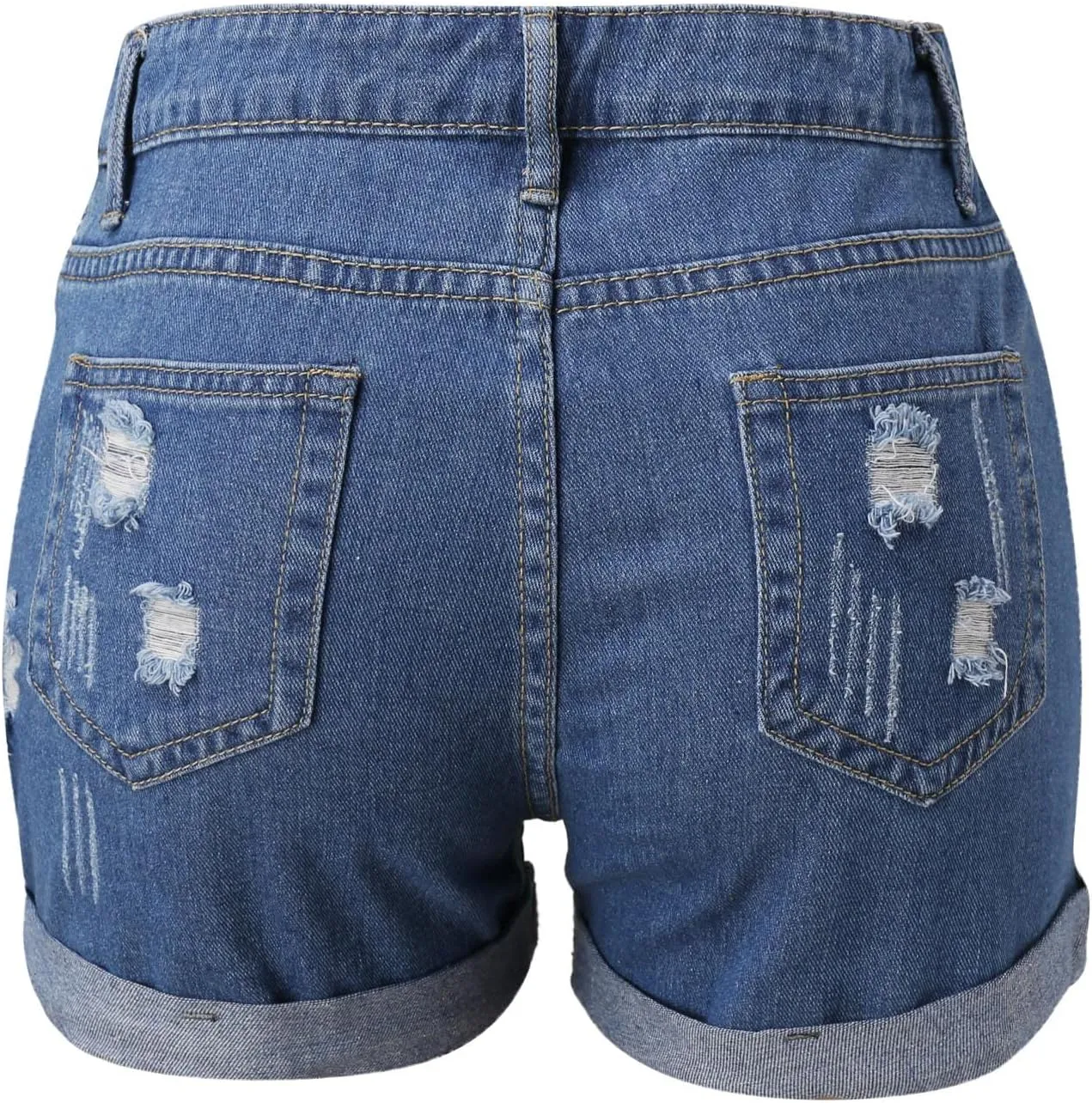 Womens Jean Shorts Cut Off Denim Shorts High Waisted Ripped Distressed Casual Summer Stretchy Ripped Shorts