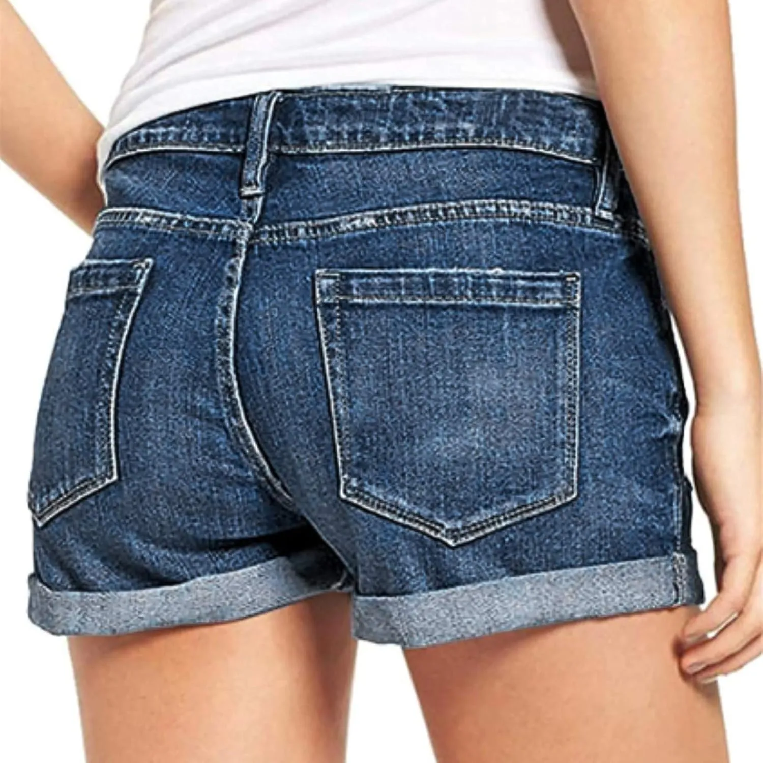 Womens Jean Shorts Cut Off Denim Shorts High Waisted Ripped Distressed Casual Summer Stretchy Ripped Shorts