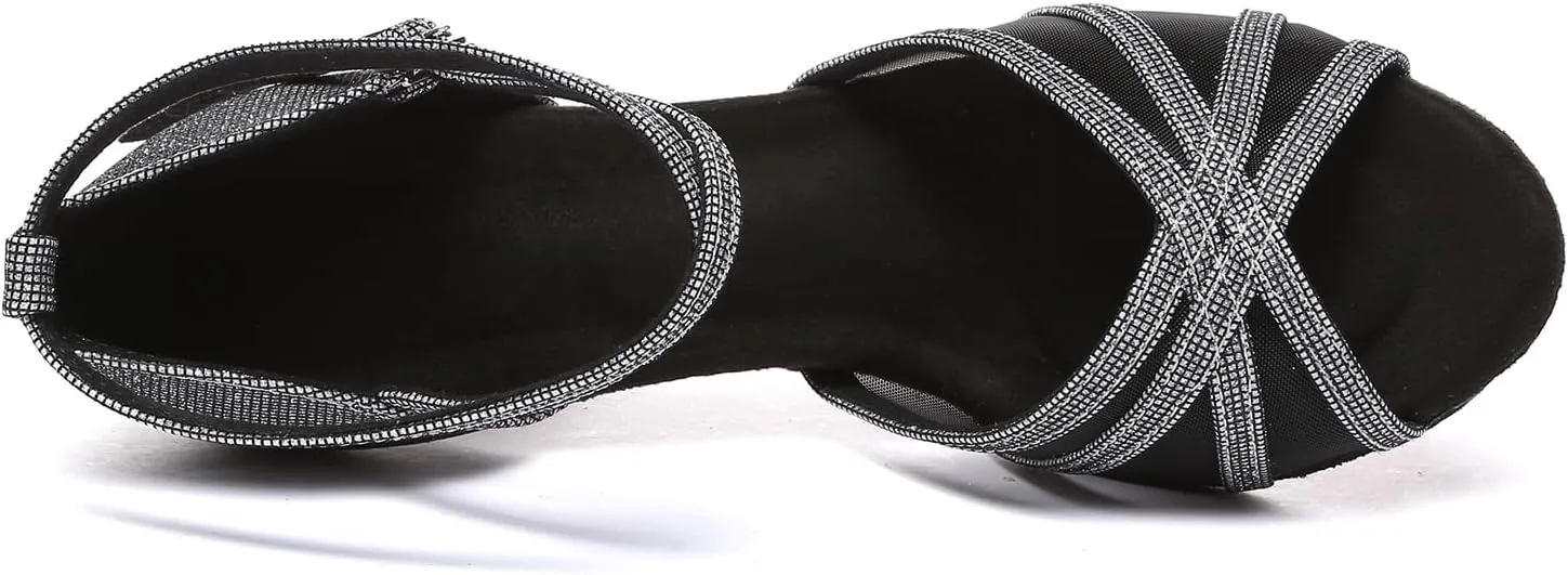 Women's Latin Dance Shoes Professional Ppen Toe Ballroom Salsa Tango Performance Dancing Shoes