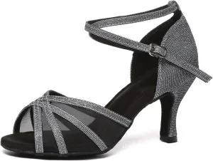 Women's Latin Dance Shoes Professional Ppen Toe Ballroom Salsa Tango Performance Dancing Shoes