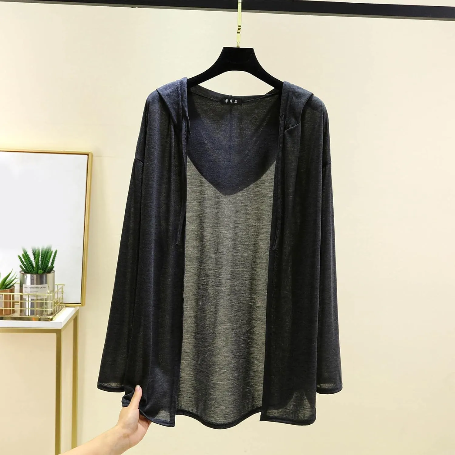 Womens Lightweight Casual Hoodie Cardigans Open Front Cover Ups Long Sleeve Outwear Coat Sun Protection Cover Clothes