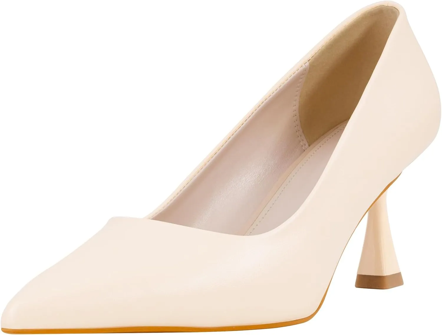Women's Pumps 3 Inch Kitten Heel Pointed Toe Shoes for Women Comfortable Office Work Dress Shoes
