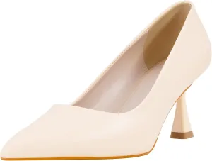 Women's Pumps 3 Inch Kitten Heel Pointed Toe Shoes for Women Comfortable Office Work Dress Shoes
