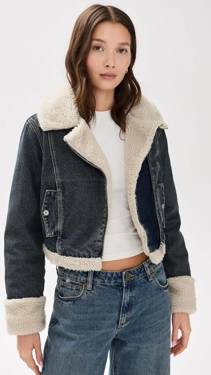 Women's Sherpa Quinn Nightlife Denim Jacket
