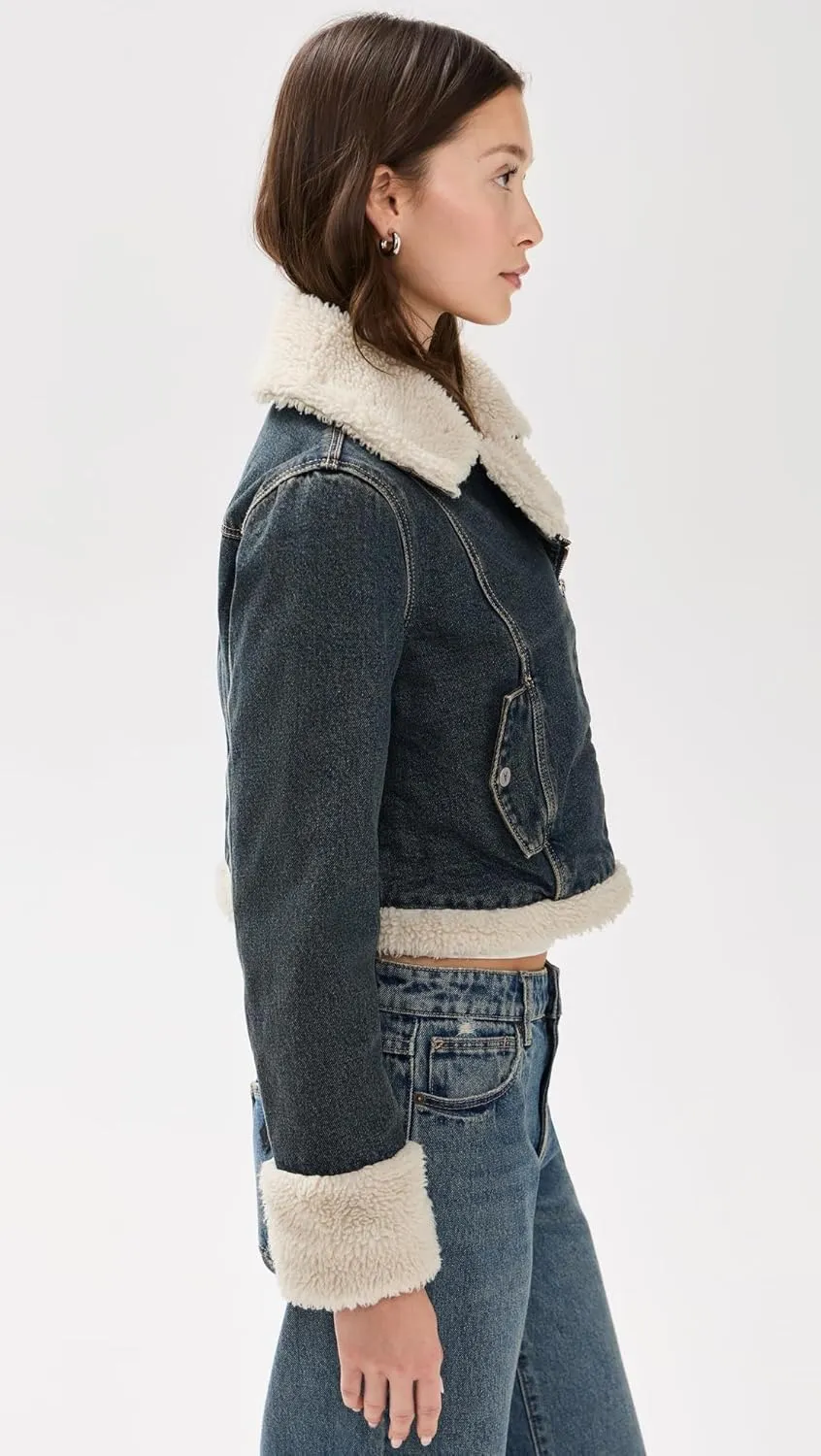 Women's Sherpa Quinn Nightlife Denim Jacket
