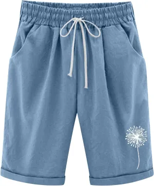 Womens Shorts Drawstring Sweat Shorts Elastic Waist Running Workout Shorts with Pockets Women's Wide Leg Womens