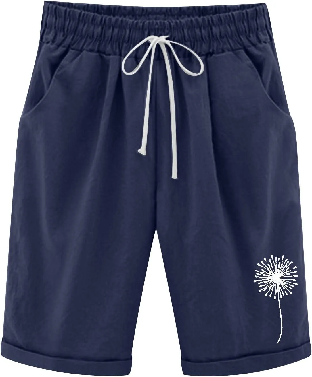 Womens Shorts Drawstring Sweat Shorts Elastic Waist Running Workout Shorts with Pockets Women's Wide Leg Womens