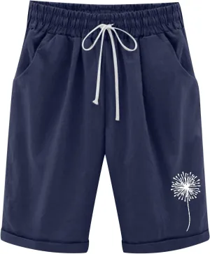Womens Shorts Drawstring Sweat Shorts Elastic Waist Running Workout Shorts with Pockets Women's Wide Leg Womens