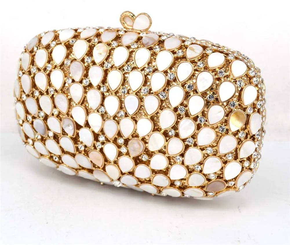 Womens Shoulder Evening-Bag Chain Bridal Clutch-Purse Crystal Luxury Handbag
