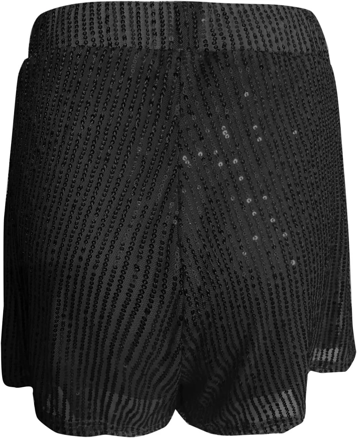 Women's Skirts Sequined Shiny Ruched High Waisted Wide Leg Skorts Baggy Elastic Waist Casual Trendy Comfort Shorts 2025