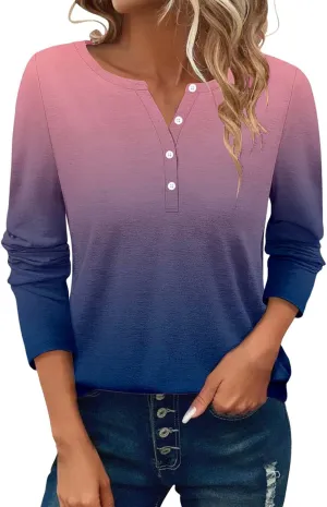 Womens Tops Dressy Casual,Long Sleeve Basic Going Out Graphic Tops Relaxed Fit Cropped 2025 Classic Shirts
