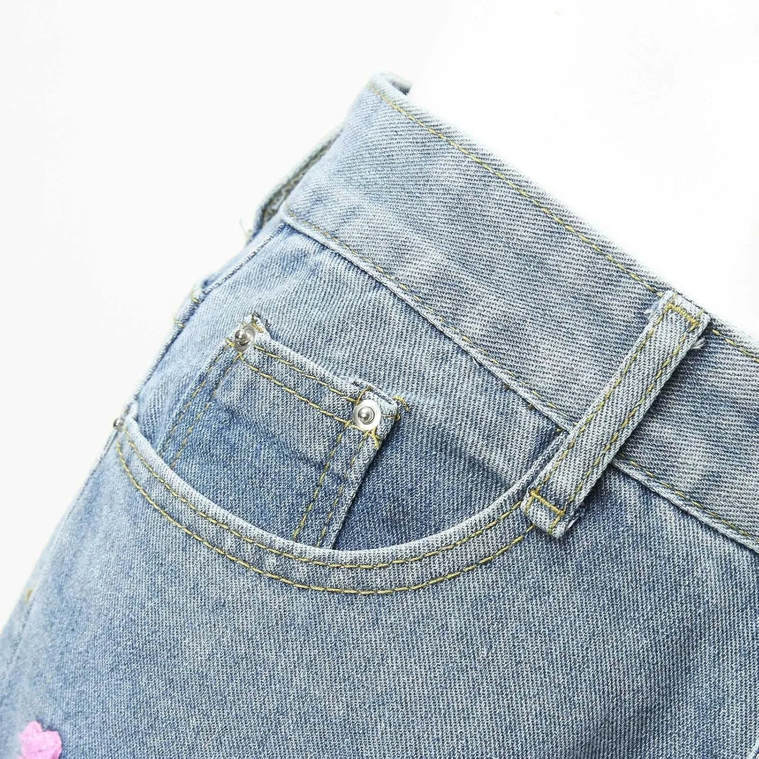 Y2K Jeans for Women Baggy Boyfried Jeans Loose Wide Leg Jeans High Waist Hip Hop Pants Casual Trousers Goth Trousers