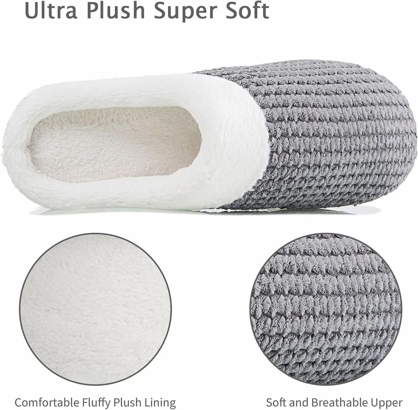 YALOX Slippers for Womens Warm Memory Foam Anti-Slip House Shoes Comfortable Cotton Slippers Home Bedroom Shoes Indoor & Outdoor