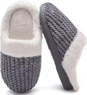 YALOX Slippers for Womens Warm Memory Foam Anti-Slip House Shoes Comfortable Cotton Slippers Home Bedroom Shoes Indoor & Outdoor