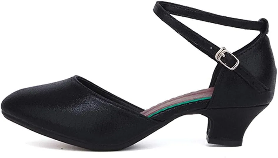 YKXLM Women's Closed Toe Standard Latin Ballroom Dance Shoes Professional Character Dancing Shoes,DYZKXMD