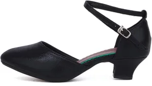 YKXLM Women's Closed Toe Standard Latin Ballroom Dance Shoes Professional Character Dancing Shoes,DYZKXMD