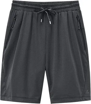 Ymosrh Men's Athletic Hiking Shorts Quick Dry Workout Shorts Lightweight Gym Running Shorts Basketball Training