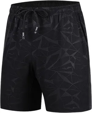 Ymosrh Men's Athletic Hiking Shorts Quick Dry Workout Shorts Lightweight Gym Running Shorts Basketball Training