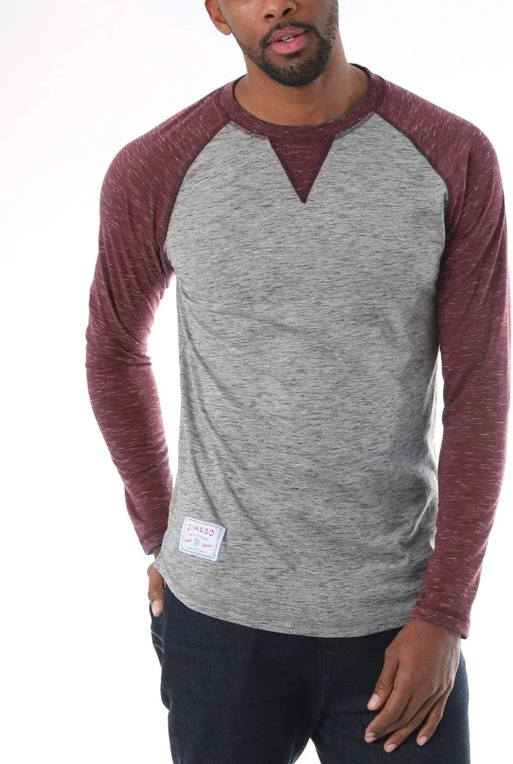 ZIMEGO Men's Long Sleeve T-Shirts Athletic Muscle Slim Fit Basic Tee
